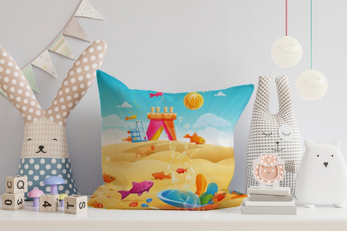 Fishes On A Beach Holiday Cushions