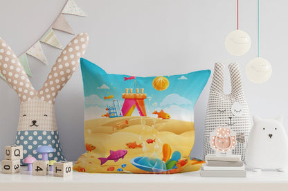 Fishes On A Beach Holiday Cushions