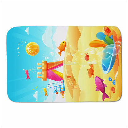 Fishes On A Beach Holiday Sherpa Blanket