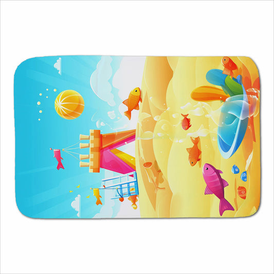 Fishes On A Beach Holiday Sherpa Blanket