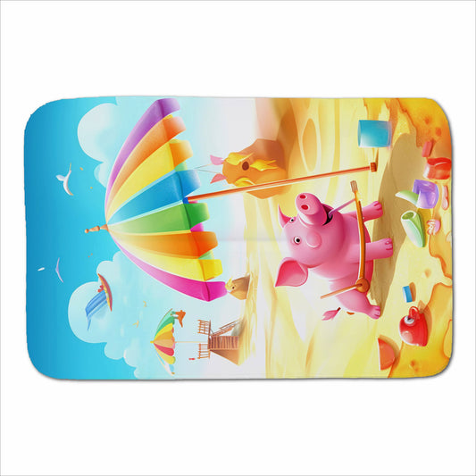 Pig On A Beach Holiday Sherpa Blanket