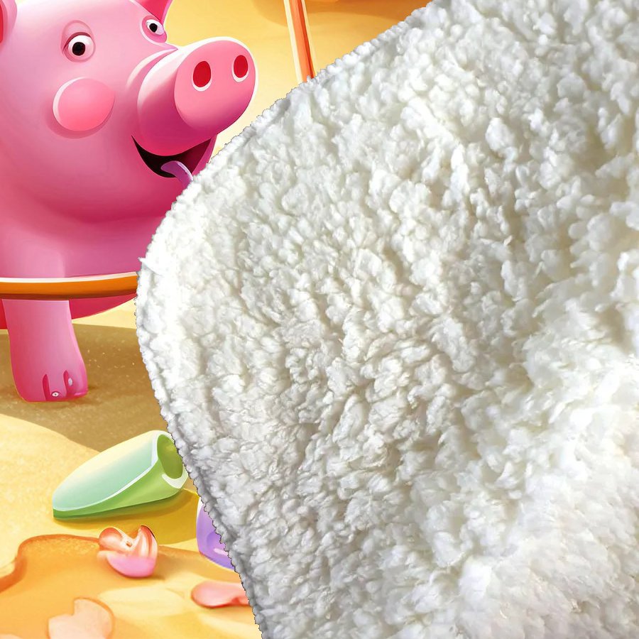 Pig On A Beach Holiday Sherpa Blanket
