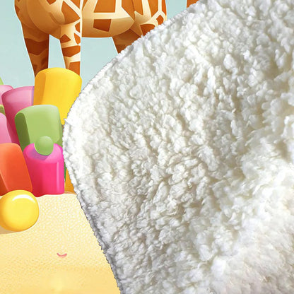 A Giraffe On A Beach Holiday Sherpa Blanket