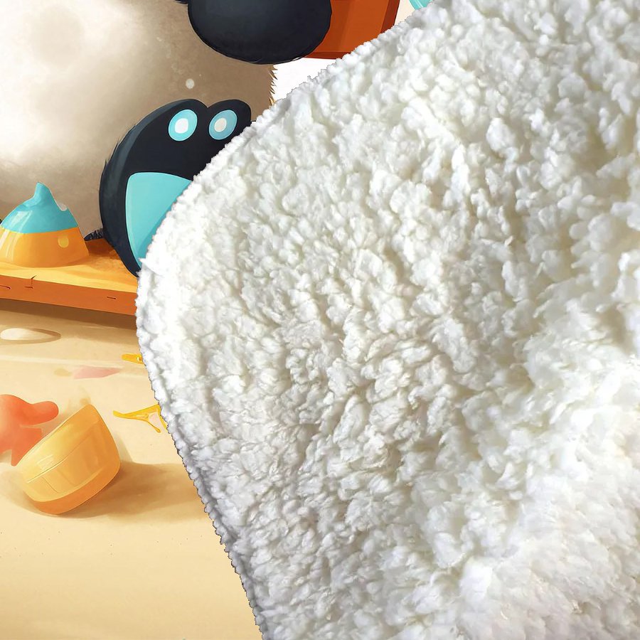 Happy Panda On A Beach Holiday Sherpa Blanket