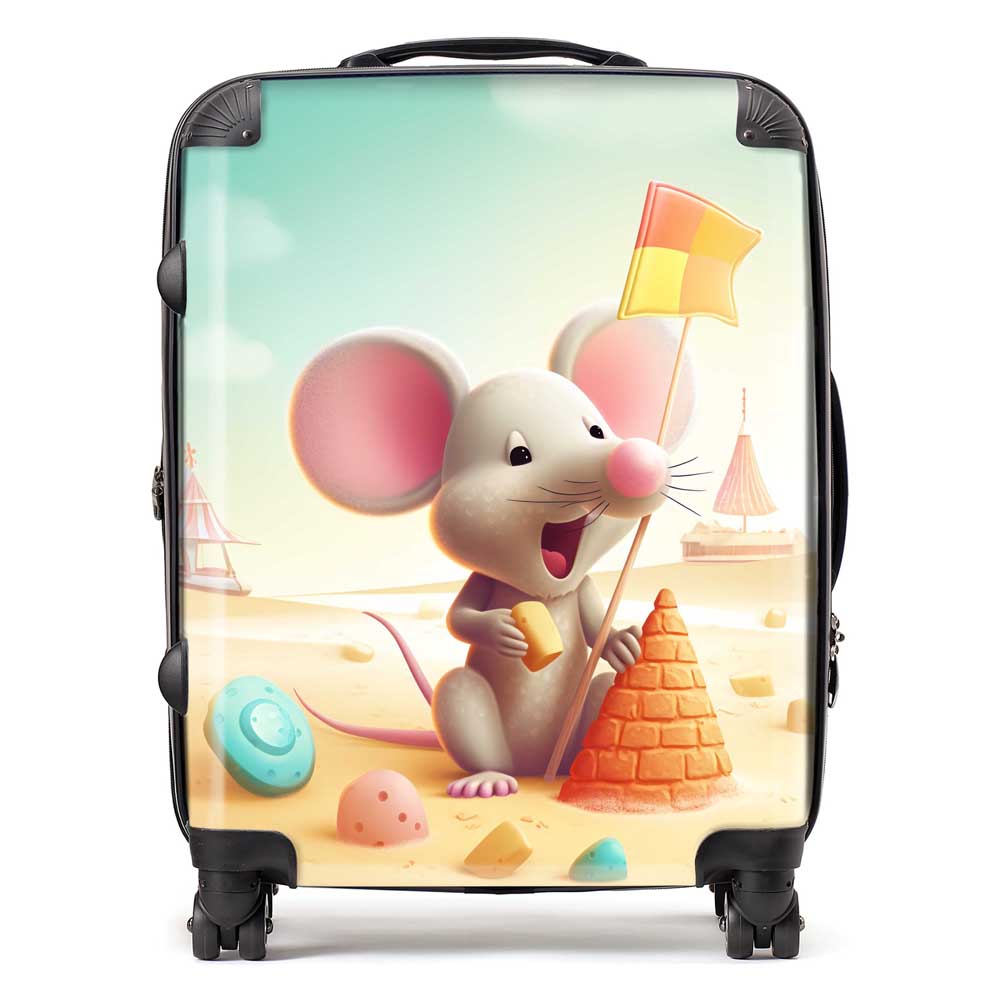 A Mouse On A Beach Holiday Suitcase
