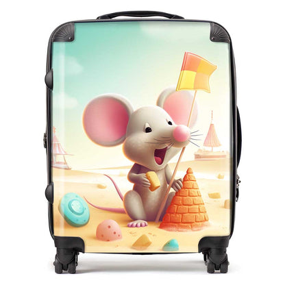 A Mouse On A Beach Holiday Suitcase