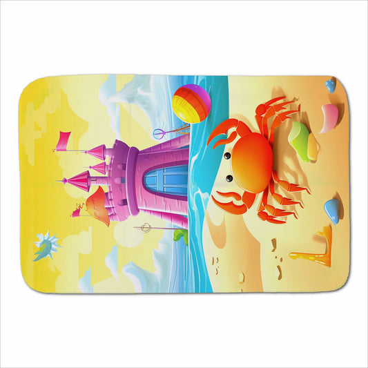 Orange Crab On A Beach Holiday Sherpa Blanket