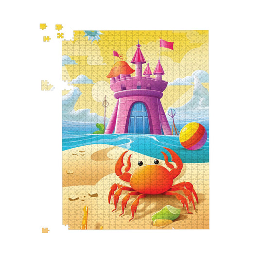 Orange Crab On A Beach Holiday Jigsaw Puzzle