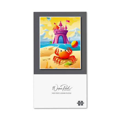 Orange Crab On A Beach Holiday Jigsaw Puzzle