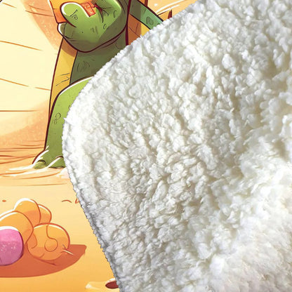 A Crocodile On A Beach Holiday Sherpa Blanket