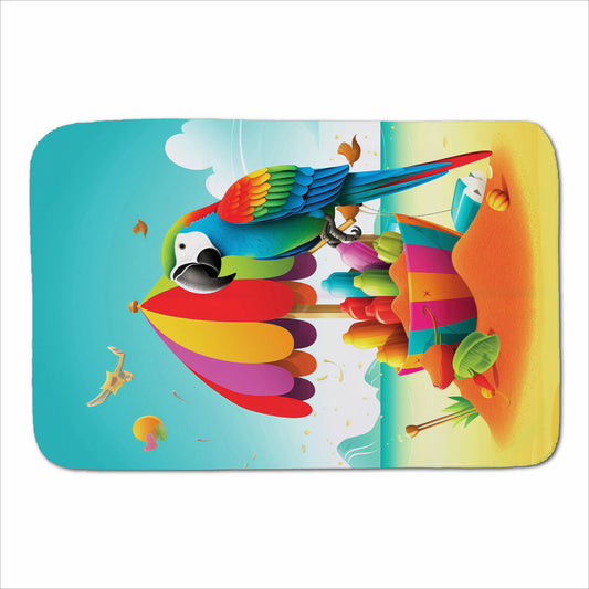 Parrot On A Beach Holiday Sherpa Blanket