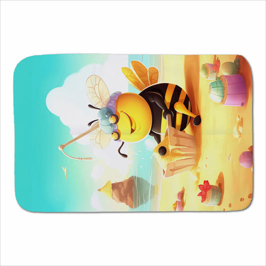 Bumblebee On A Beach Holiday Sherpa Blanket