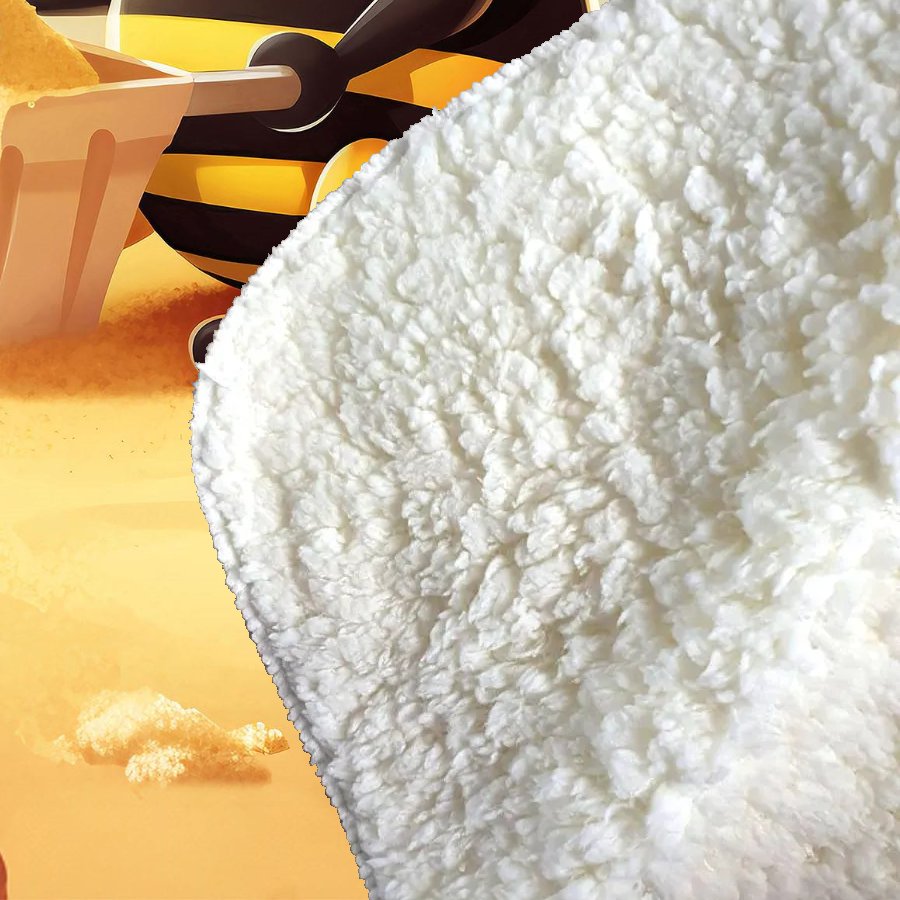 Bumblebee On A Beach Holiday Sherpa Blanket