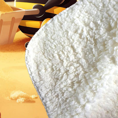 Bumblebee On A Beach Holiday Sherpa Blanket