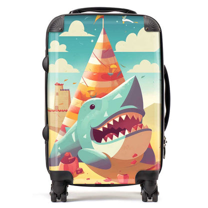 Shark On A Beach Holiday Suitcase