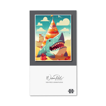 Shark On A Beach Holiday Jigsaw Puzzle