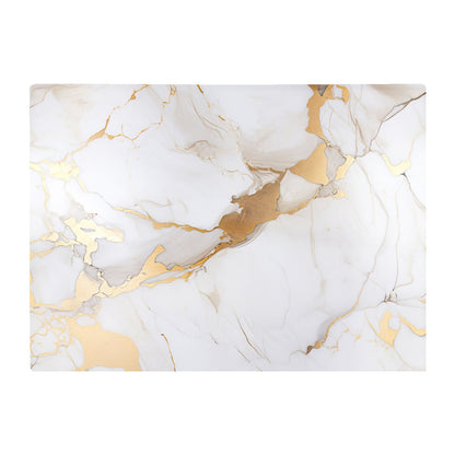 White Marble With Gold Glass Chopping Board