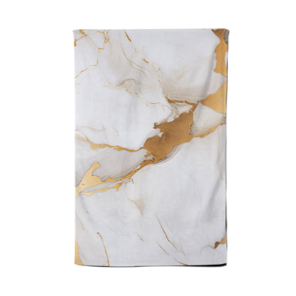 White Marble With Gold Tea Towel