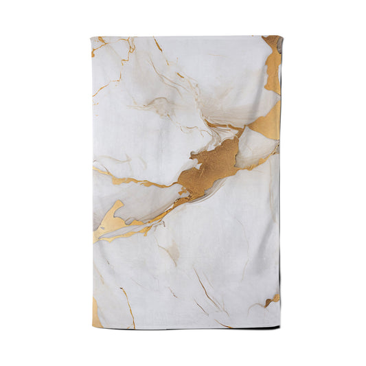 White Marble With Gold Tea Towel