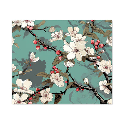 Pink Blossom Asian Design Kitchen Splashback
