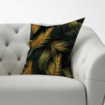 Golden Palm Leaves Cushions