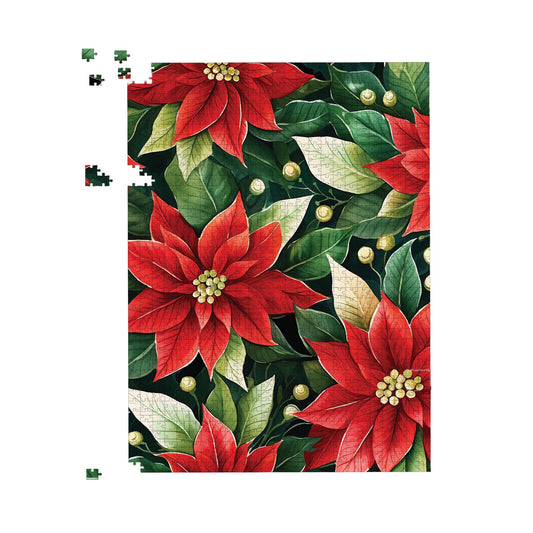 Poinsetta Watercolour Jigsaw Puzzle