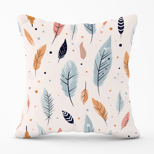 Pastel Feather Pattern Cushions