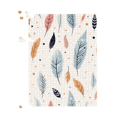 Pastel Feather Pattern Jigsaw Puzzle