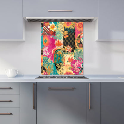 Patchwork Mixed Textiles Kitchen Splashback