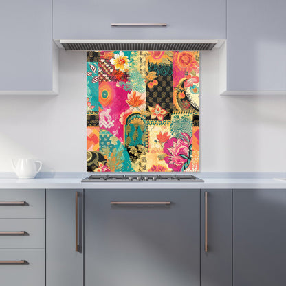 Patchwork Mixed Textiles Kitchen Splashback