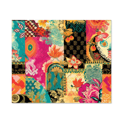 Patchwork Mixed Textiles Kitchen Splashback