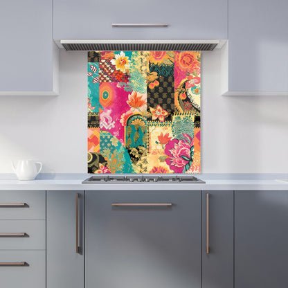 Patchwork Mixed Textiles Kitchen Splashback