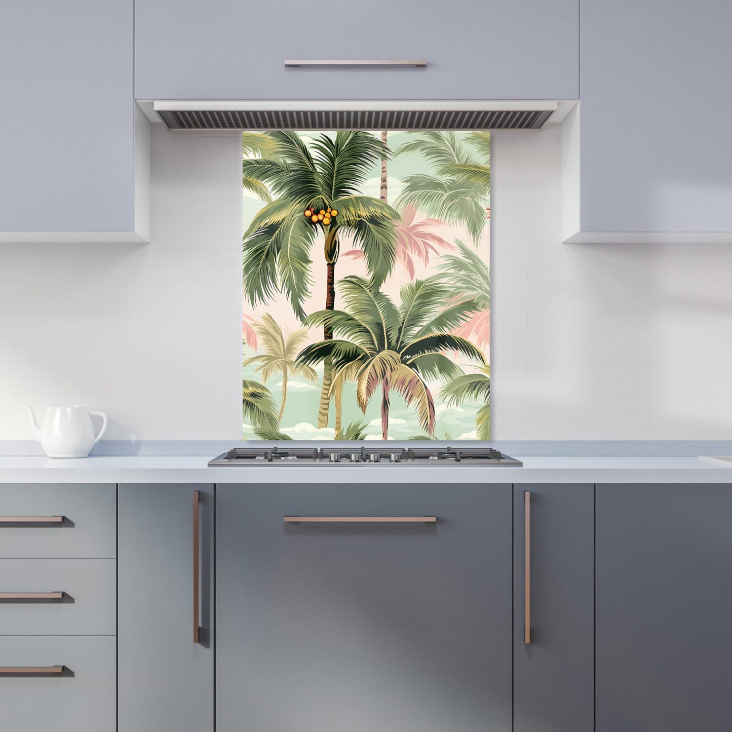 Palm Trees Pattern Kitchen Splashback