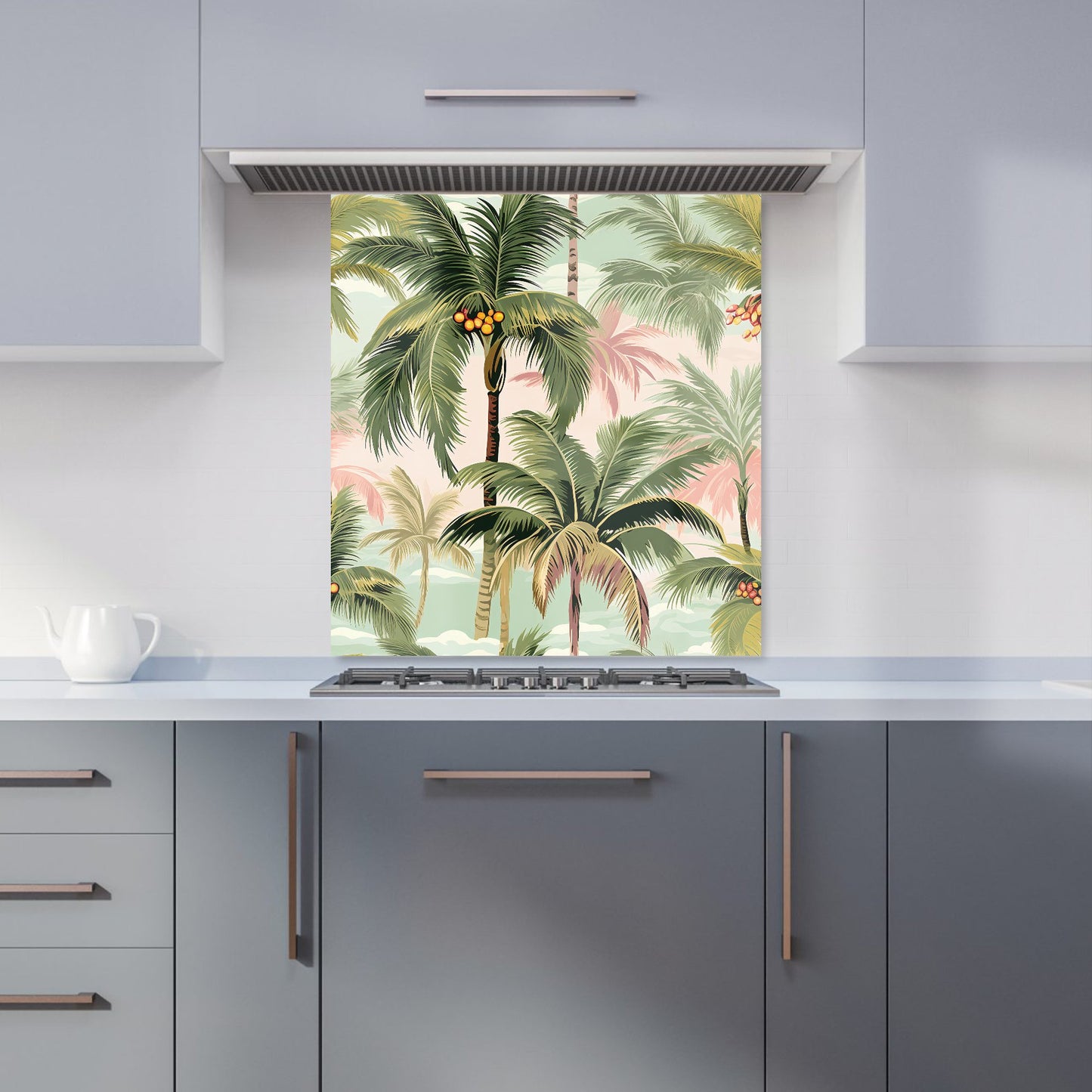 Palm Trees Pattern Kitchen Splashback