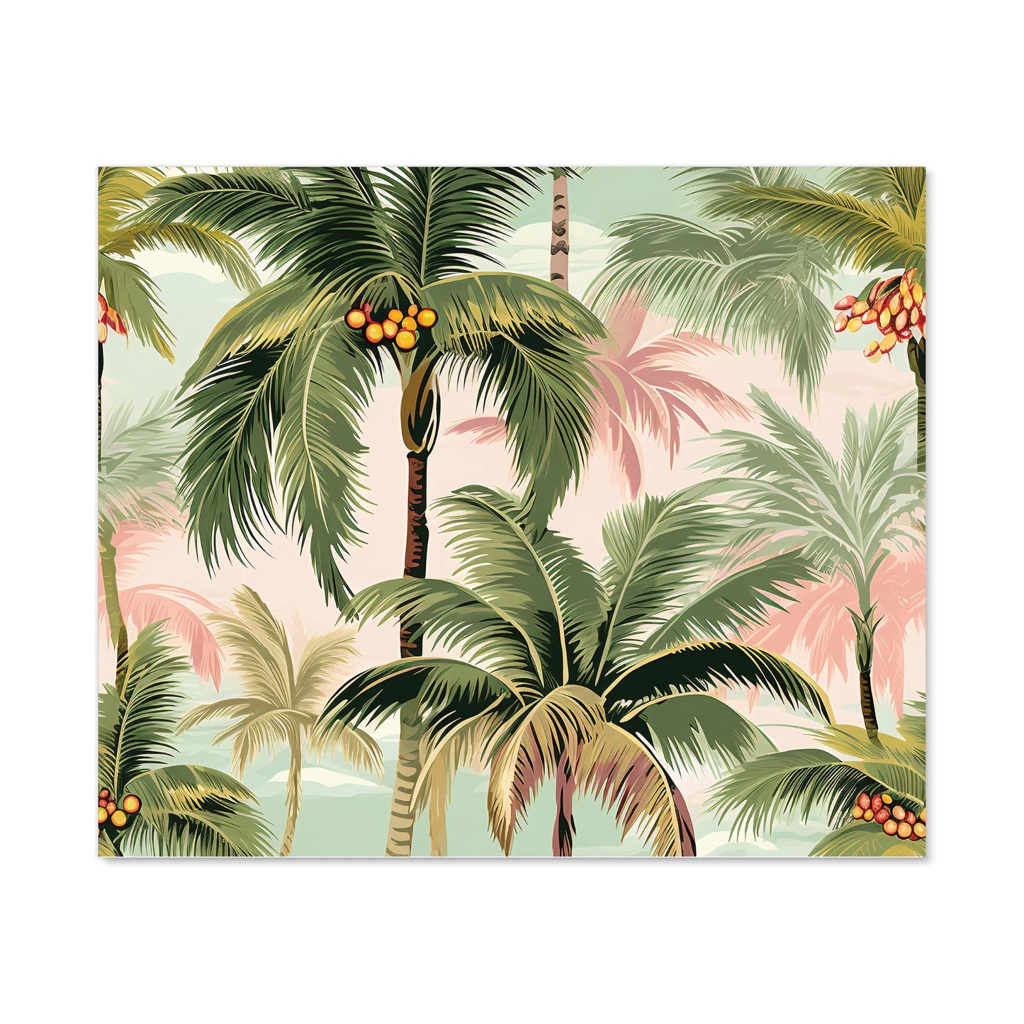 Palm Trees Pattern Kitchen Splashback