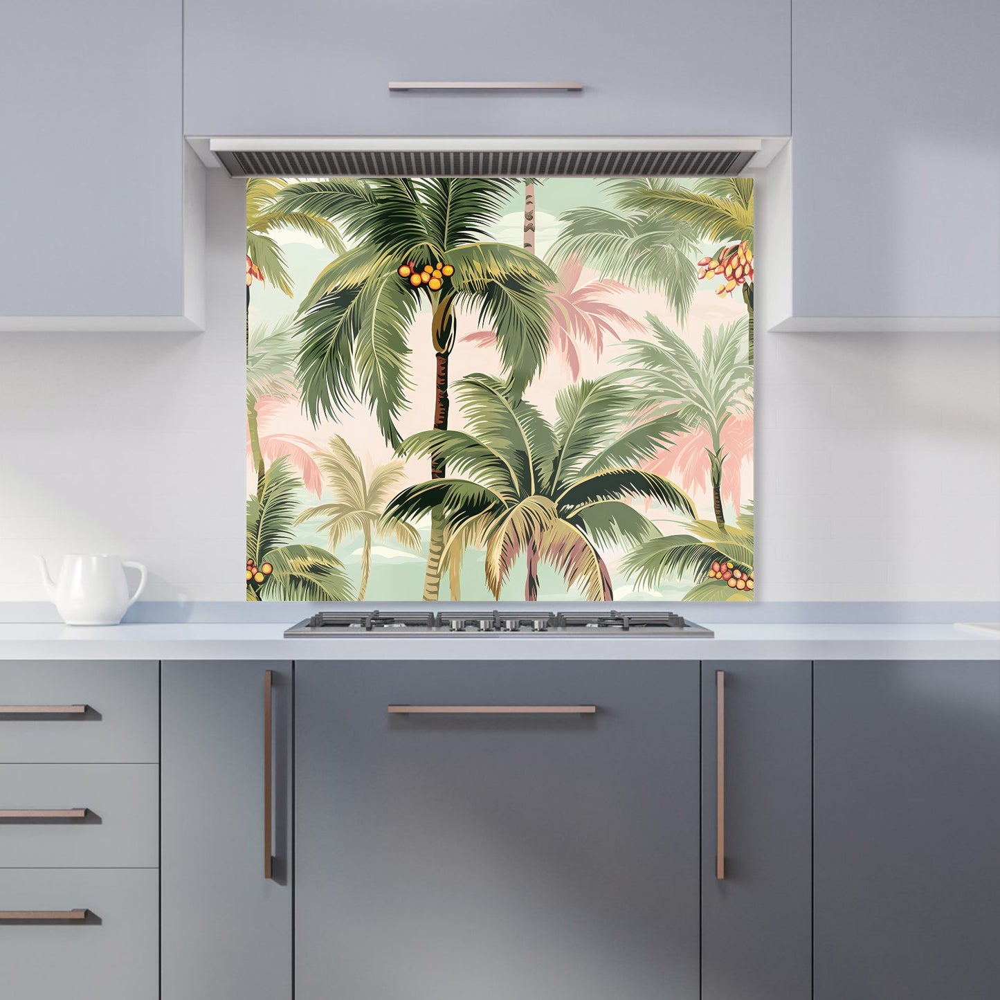 Palm Trees Pattern Kitchen Splashback
