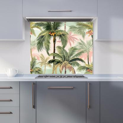 Palm Trees Pattern Kitchen Splashback