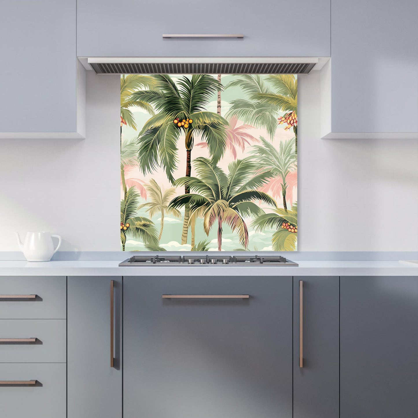 Palm Trees Pattern Kitchen Splashback