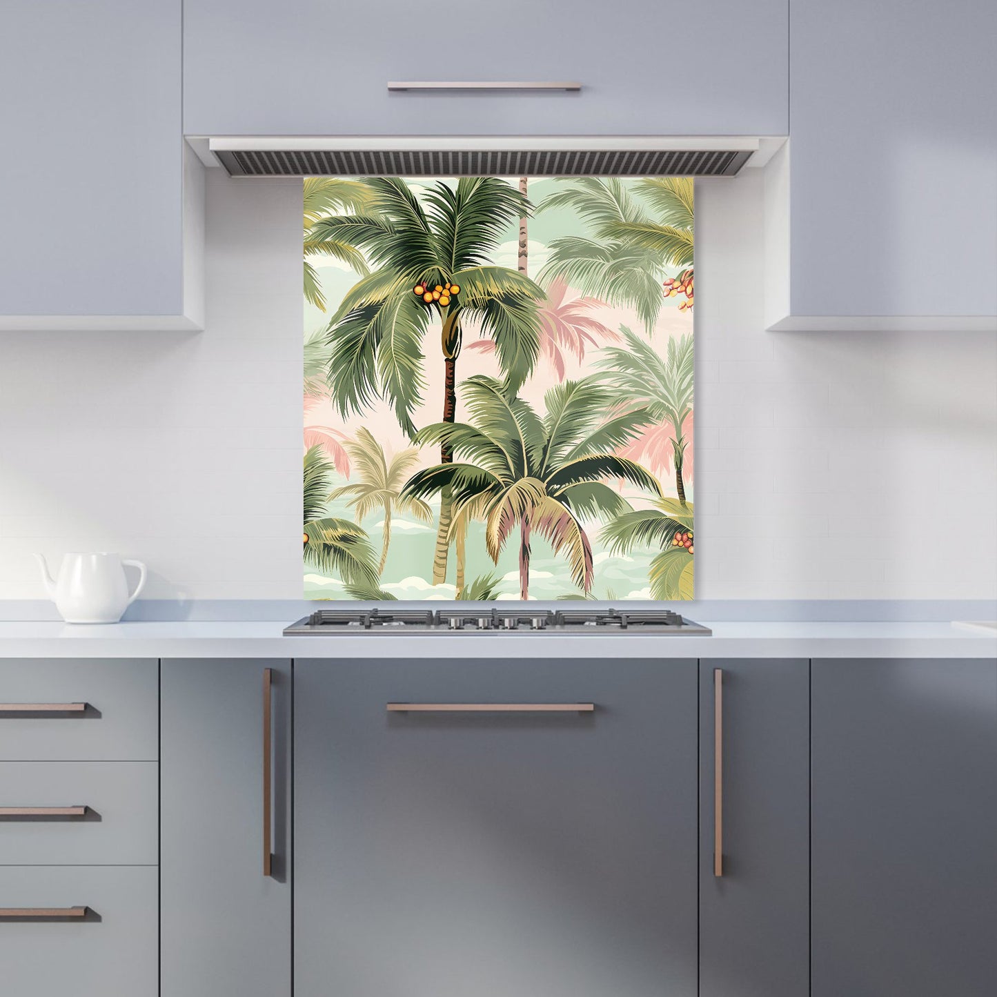 Palm Trees Pattern Kitchen Splashback