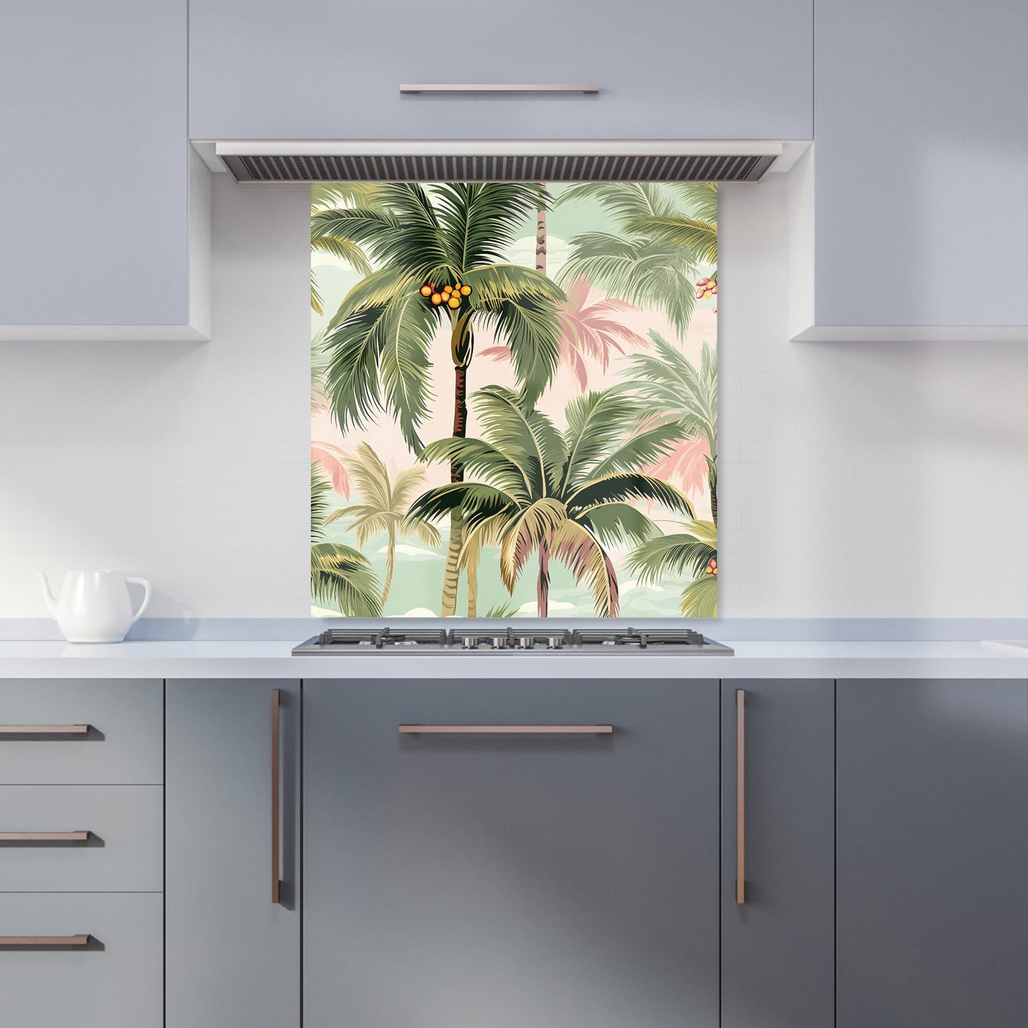 Palm Trees Pattern Kitchen Splashback