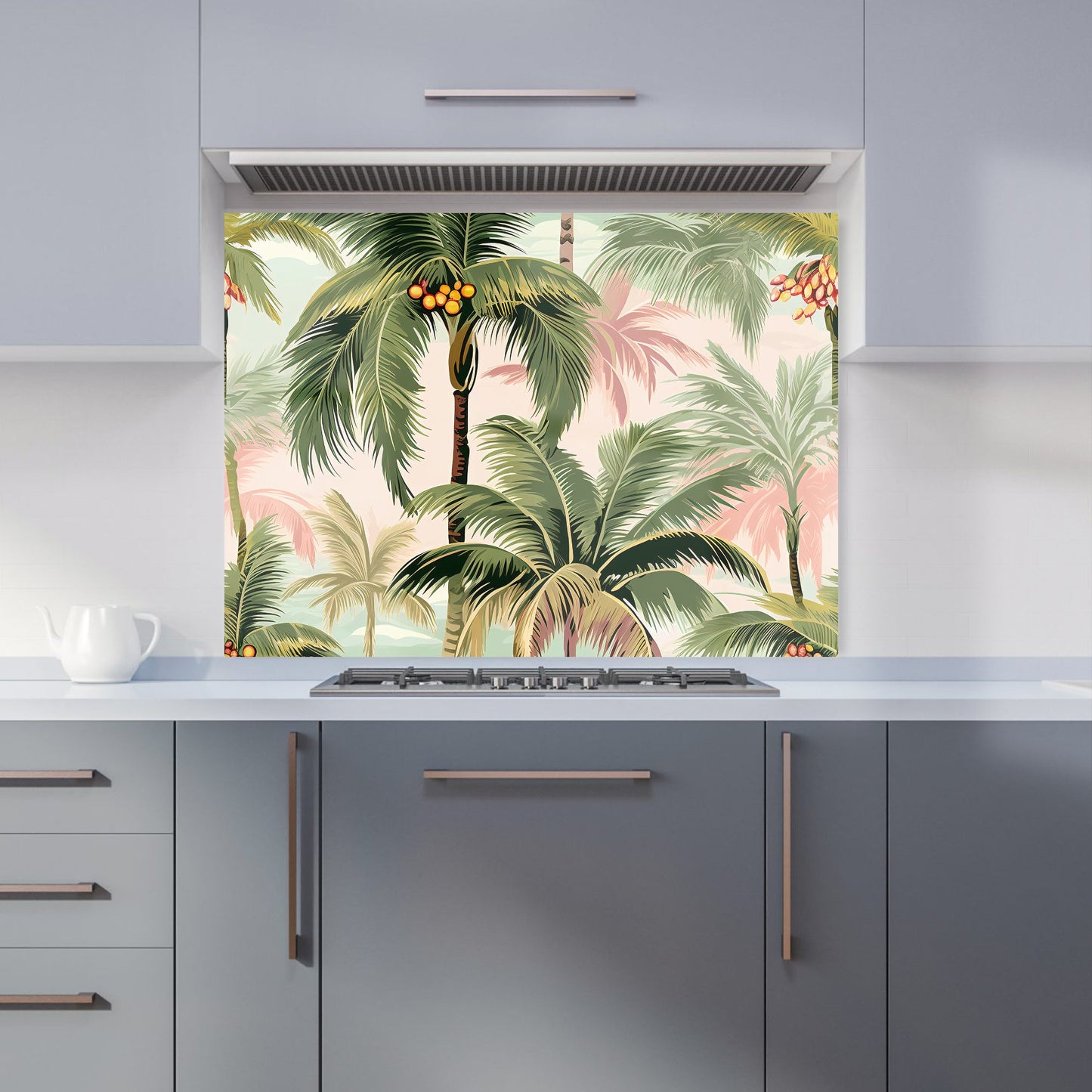 Palm Trees Pattern Kitchen Splashback