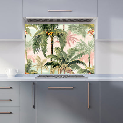 Palm Trees Pattern Kitchen Splashback