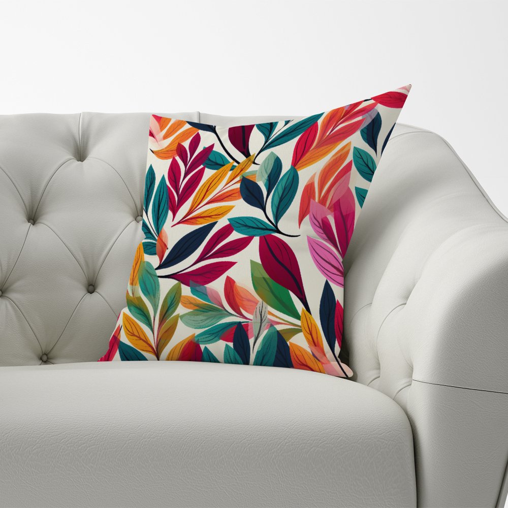 Bright Leaves Pattern Cushions