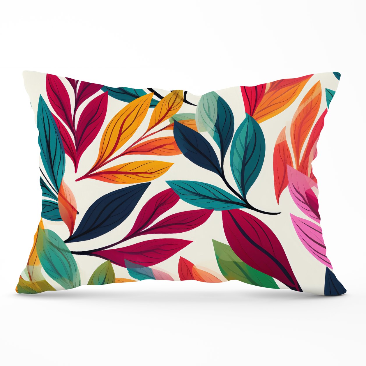 Bright Leaves Pattern Cushions