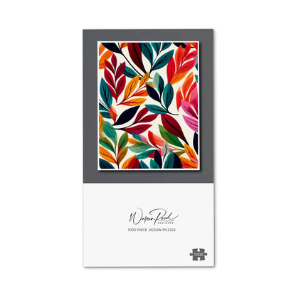 Bright Leaves Pattern Jigsaw Puzzle