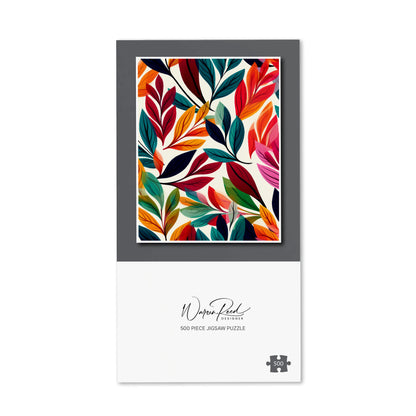 Bright Leaves Pattern Jigsaw Puzzle