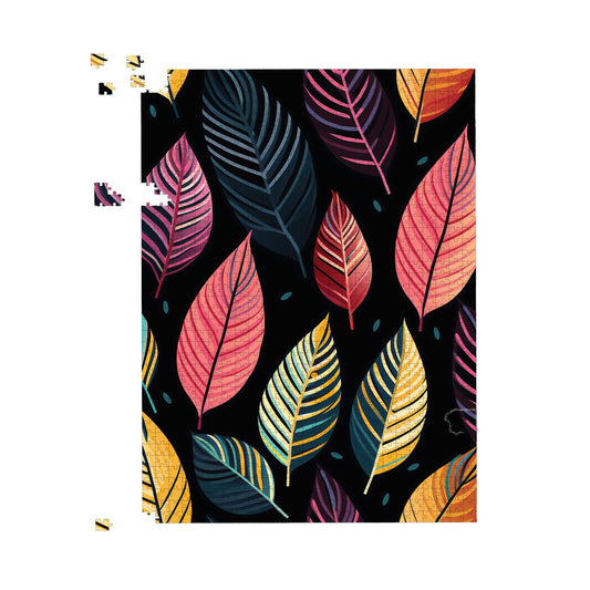Colourful Leaves Pattern Jigsaw Puzzle