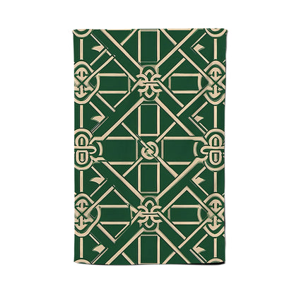 Green Lattice Design Tea Towel