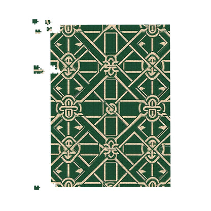 Green Lattice Design Jigsaw Puzzle