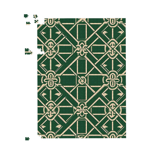 Green Lattice Design Jigsaw Puzzle
